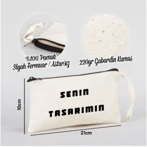 Krem Bez Kalemlik 21x10 cm Kendin Tasarla