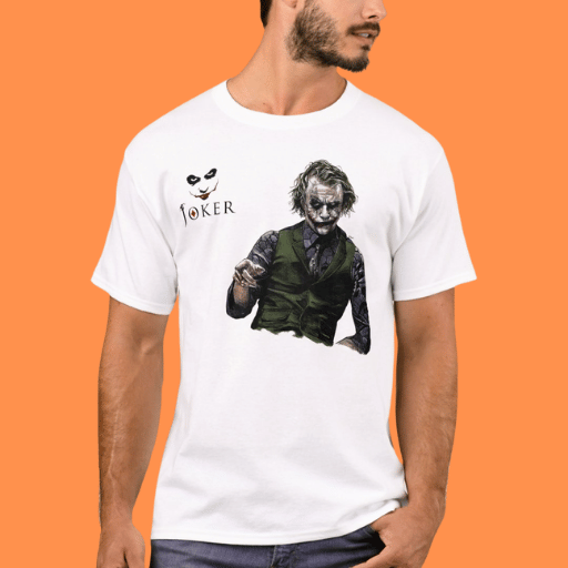 Joker Heath Ledger Beyaz TShirt